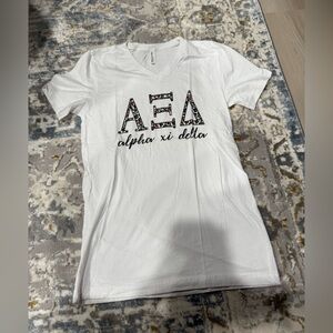 Alpha Xi Delta Bella+Canvas White V-Neck Tee